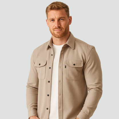 Heren Overshirt Met Borstzakken Casual Stijl - StudioMarella