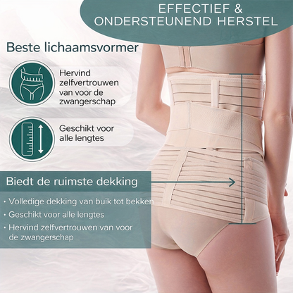 3-in-1 Postpartum Buikband – Verstelbare Herstelband voor Buik, Taille & Bekken