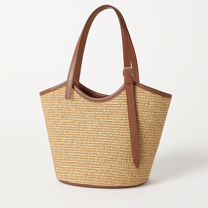 Rotan Strandtas voor Dames Handgemaakt Boho Stijl - StudioMarella