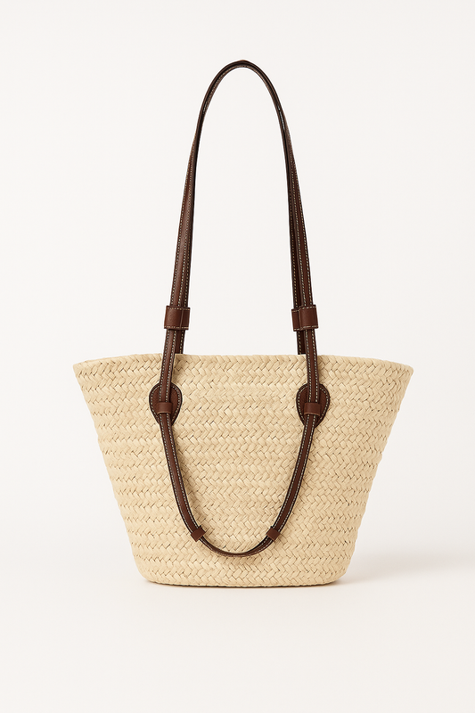 Grote Raffia Schoudertas voor Dames Harper Stijl - StudioMarella