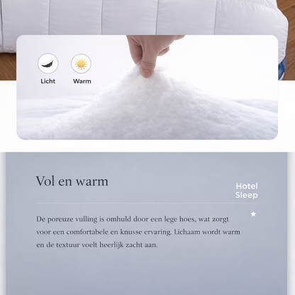 Sansoti 4-Seizoenen Hotel Dekbed 150x200cm 2kg – Lichtgewicht, Fluffy & Ademend | Extra Warm Winter Comfort
