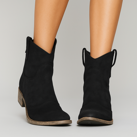 Dames Enkellaarzen Vintage Stijl Cowboy - StudioMarella