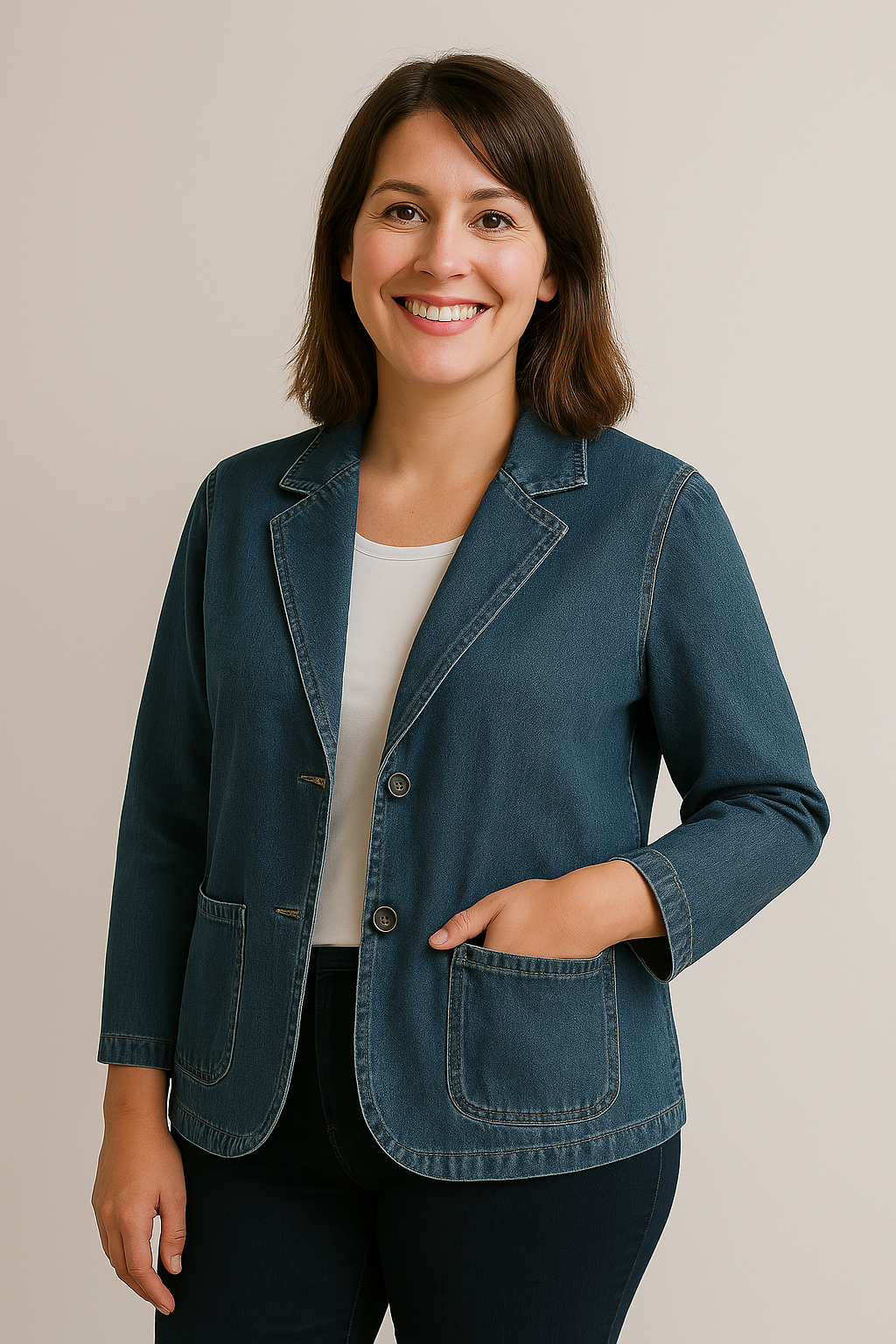 Blazer Denim Klassieke Stijl voor Mannen en Vrouwen - StudioMarella