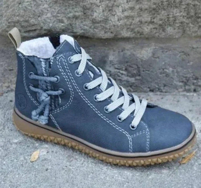 Leren Laarzen Dames Elegante Vintage Stijl Schoenen - StudioMarella