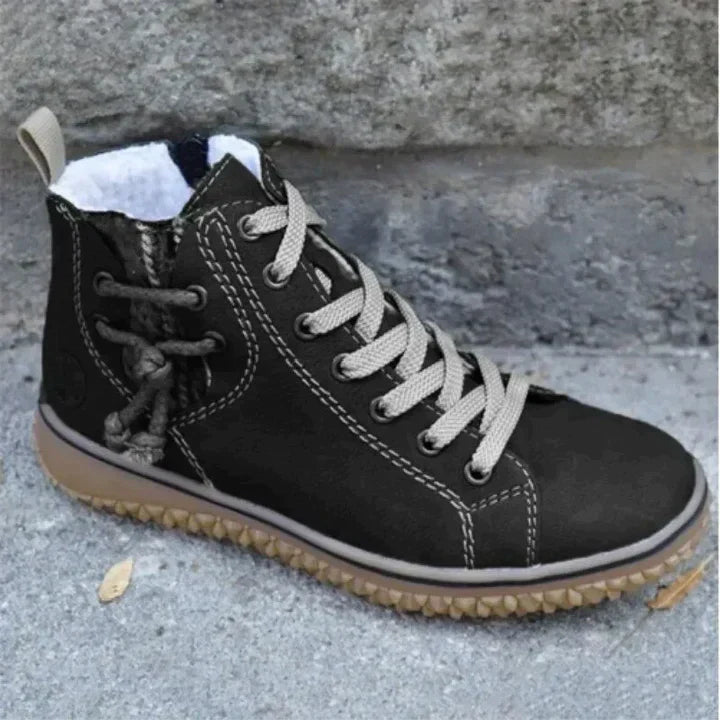 Leren Laarzen Dames Elegante Vintage Stijl Schoenen