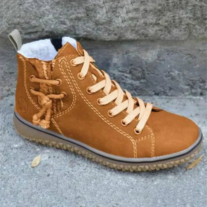 Leren Laarzen Dames Elegante Vintage Stijl Schoenen