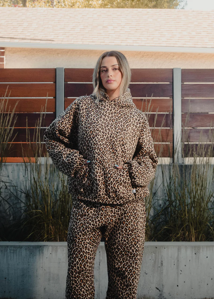 Unisex Felpa Cappuccio Gepard Print - StudioMarella