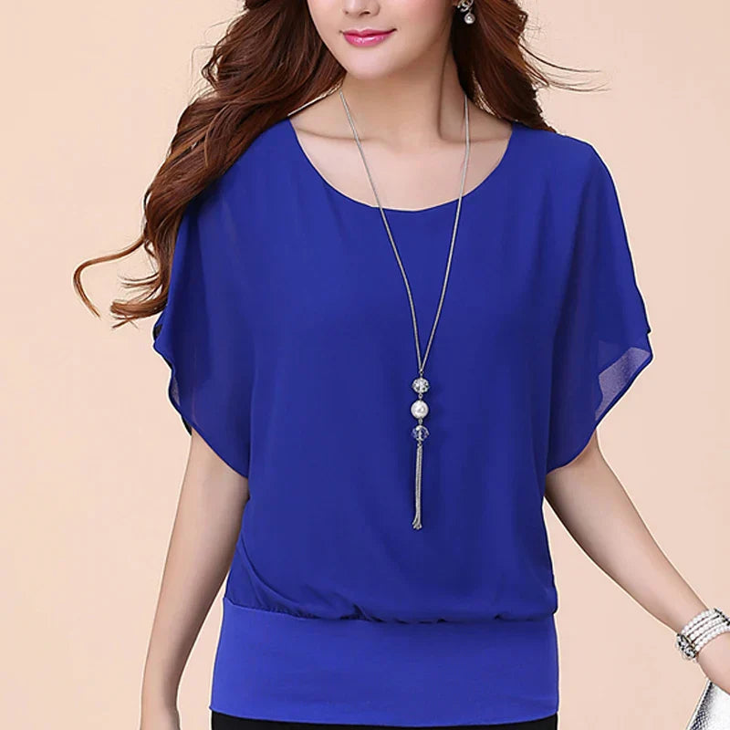 Vrouwen Blouse Aurora Chiffon LenteMode