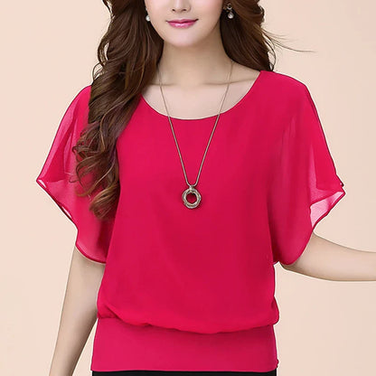 Vrouwen Blouse Aurora Chiffon LenteMode