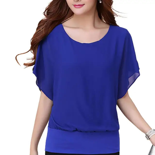 Vrouwelijke Zomerblouse Luchtige Bloesje