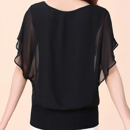 Vrouwelijke Zomerblouse Luchtige Bloesje