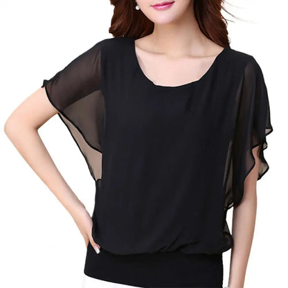 Vrouwelijke Zomerblouse Luchtige Bloesje