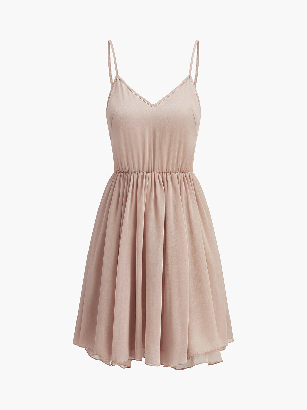 Dames Mini Jurk Zomerjurk Ruffle Details Luchtige Pasvorm Elegant