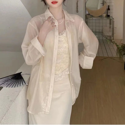 Vrouwen Zonbestendig Shirt Korte Mouw Stijl