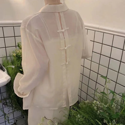 Vrouwen Zonbestendig Shirt Korte Mouw Stijl