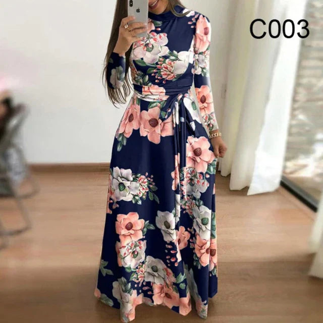 Elegante Herfstjurk Vintage Stijl voor Vrouw