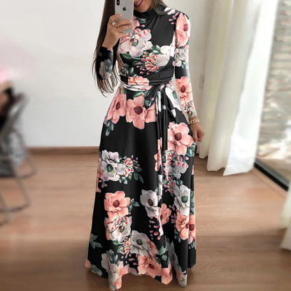 Elegante Herfstjurk Vintage Stijl voor Vrouw