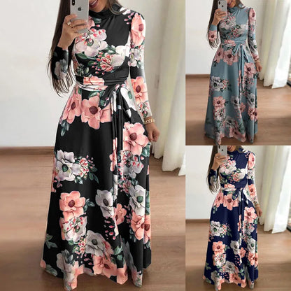 Elegante Herfstjurk Vintage Stijl voor Vrouw