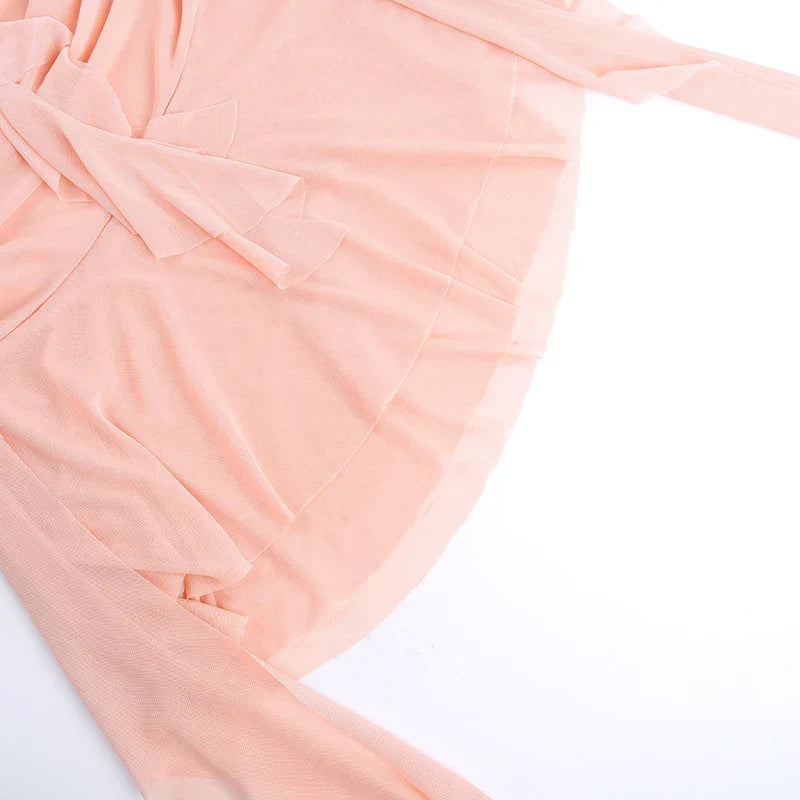 Damesjurk Geplisseerd Mesh Elegant Zomerjurk
