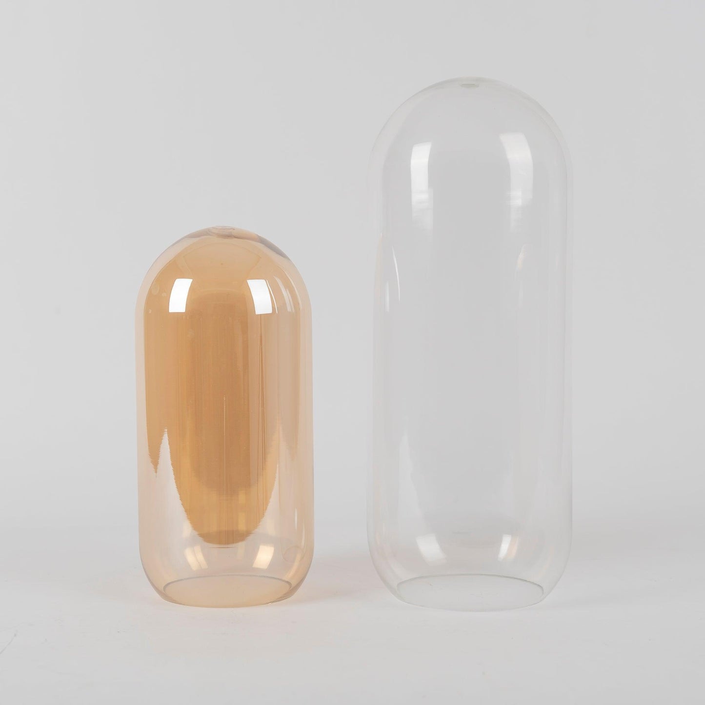 Glazen Hanglamp met Metalen Gaaskap Transparant Amber Zwart Goud 20-30cm Scandinavisch Design Eetkamer Keuken