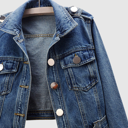 Kort Spijkerjack voor Vrouw Stijlvol Cropped Model