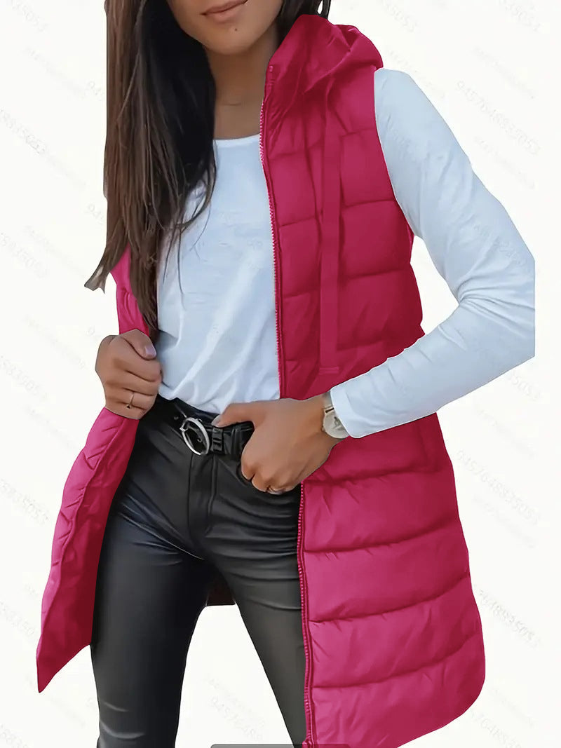 Chloe | Lichtgewicht gewatteerd vest met capuchon 4
