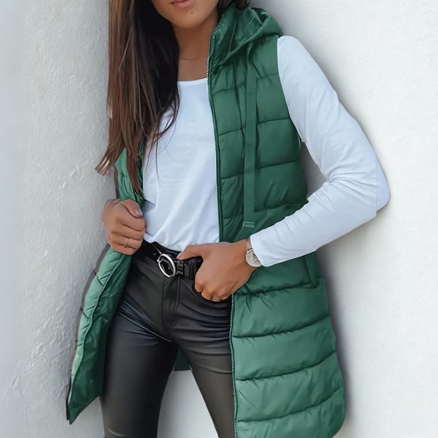 Chloe | Lichtgewicht gewatteerd vest met capuchon 6
