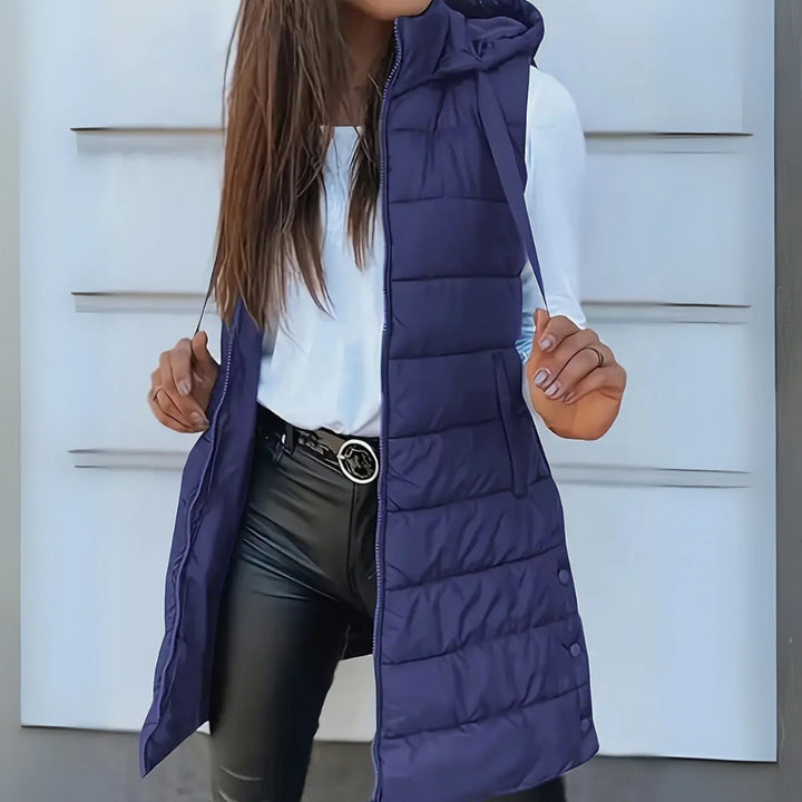 Chloe | Lichtgewicht gewatteerd vest met capuchon 7