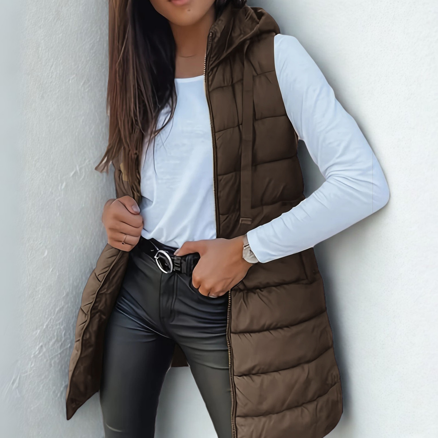 Chloe | Lichtgewicht gewatteerd vest met capuchon 8
