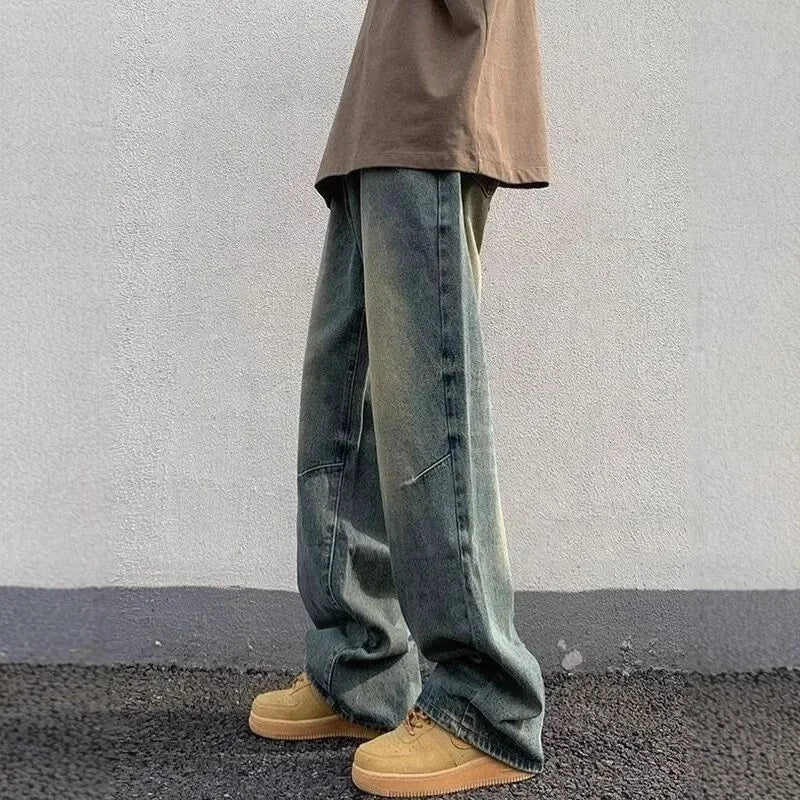Comfortabele Christian Jeans Lange Wijdemouw Broek