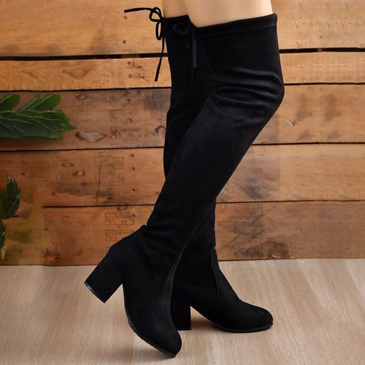 Dames Overknee Laarzen met Blokhak en Stijlvol Design - StudioMarella