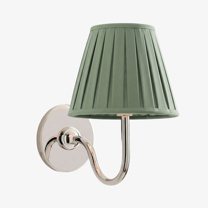 Wandlamp met Geplisseerde Stoffen Kap – Klassieke Verlichting voor Slaapkamer en Woonkamer