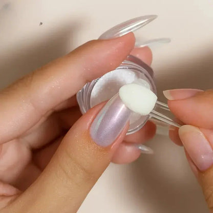 Chroompoeder voor Nagels Zilver – Spiegeleffect Nagelpoeder voor Gel en Acryl
