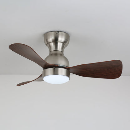Moderne Plafondventilator met Verlichting Houtlook Diameter 70cm Stil Design met Afstandsbediening 6 Snelheden