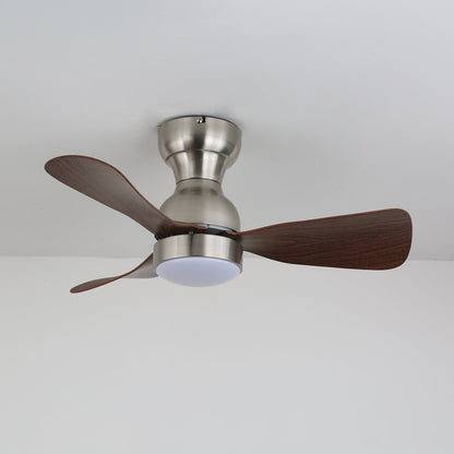 Moderne Plafondventilator met Verlichting Houtlook Diameter 70cm Stil Design met Afstandsbediening 6 Snelheden