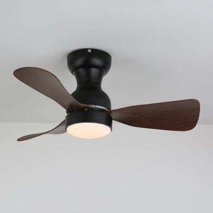 Moderne Plafondventilator met Verlichting Houtlook Diameter 70cm Stil Design met Afstandsbediening 6 Snelheden