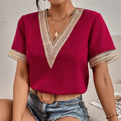 Dames T-Shirt Losse Pasvorm Elegant Zomer