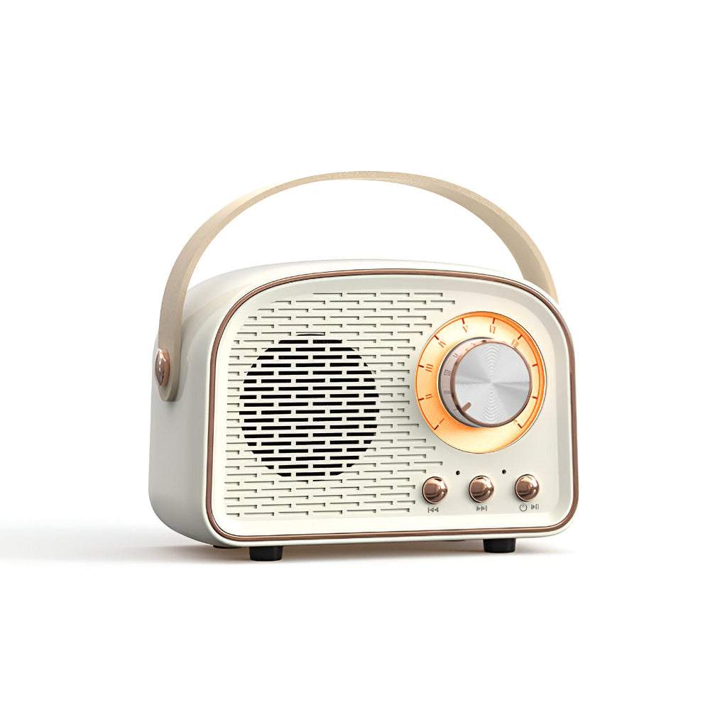 Retro Bluetooth Speaker 3W Vintage Design Hout Slaapkamer Kantoor Draadloze Luidspreker Jaren 50 Stijl Tafelradio Look