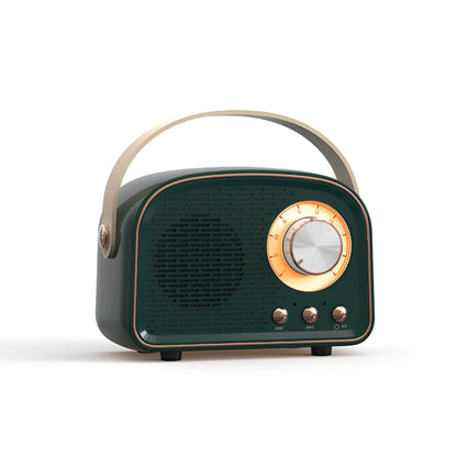 Retro Bluetooth Speaker 3W Vintage Design Hout Slaapkamer Kantoor Draadloze Luidspreker Jaren 50 Stijl Tafelradio Look