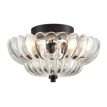 Retro Plafondlamp van Glas – Amberkleurig of Helder – Nostalgische Sfeerverlichting voor Keuken Woonkamer Eetkamer – Vintage Design – E27 Fitting