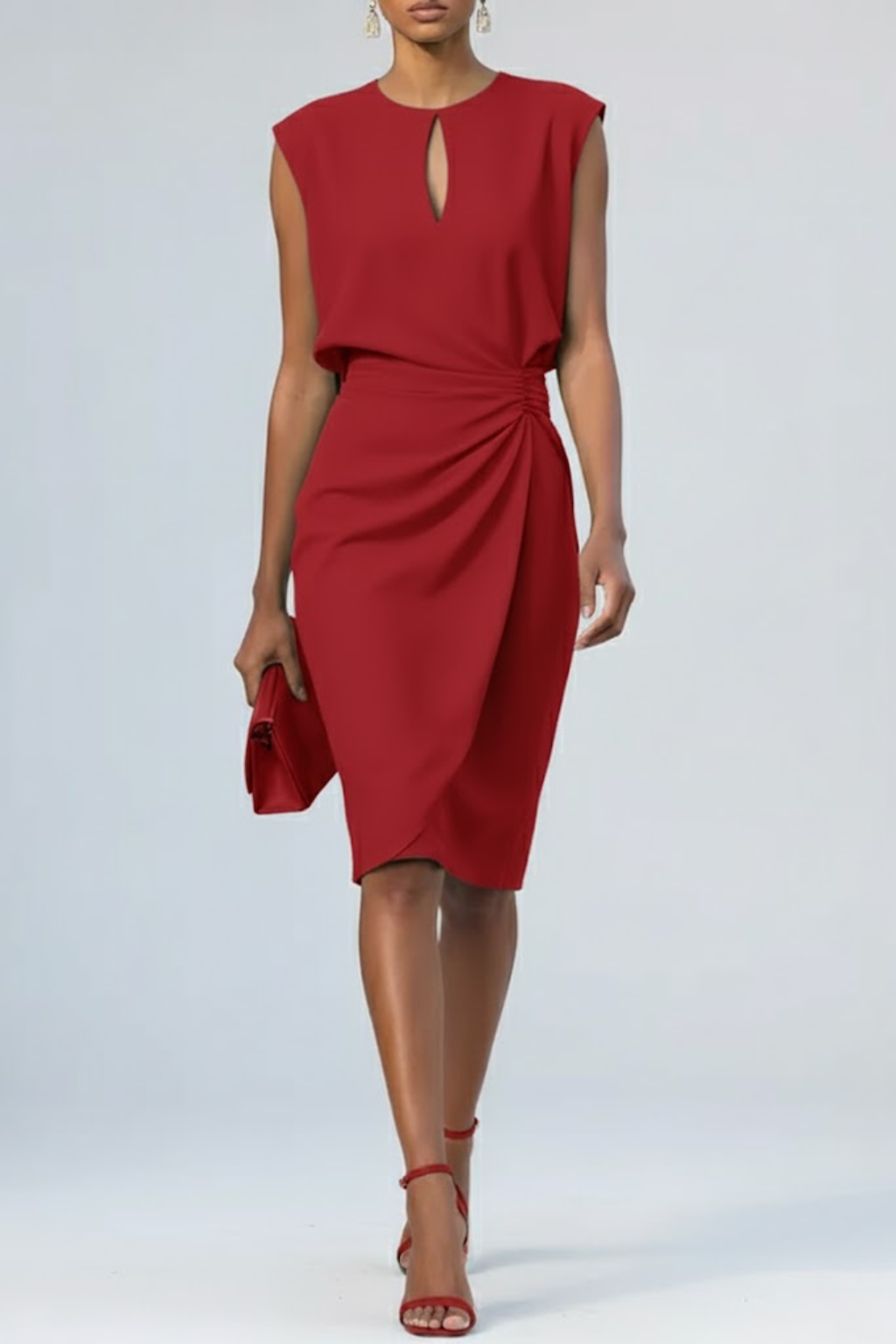 Clementine | Dames Midi-jurk met Keyhole Hals voor Zomer 5