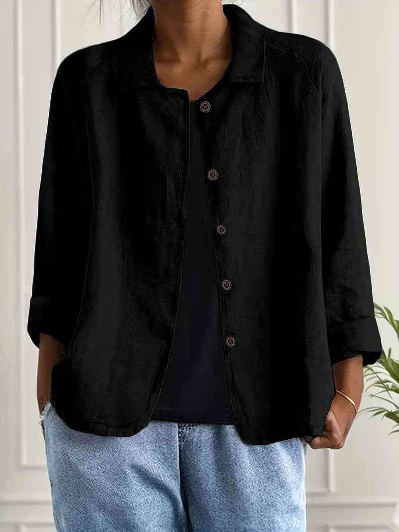 Cleo Dames Jas | Lichtgewicht, Casual Knoop Voorkant 5