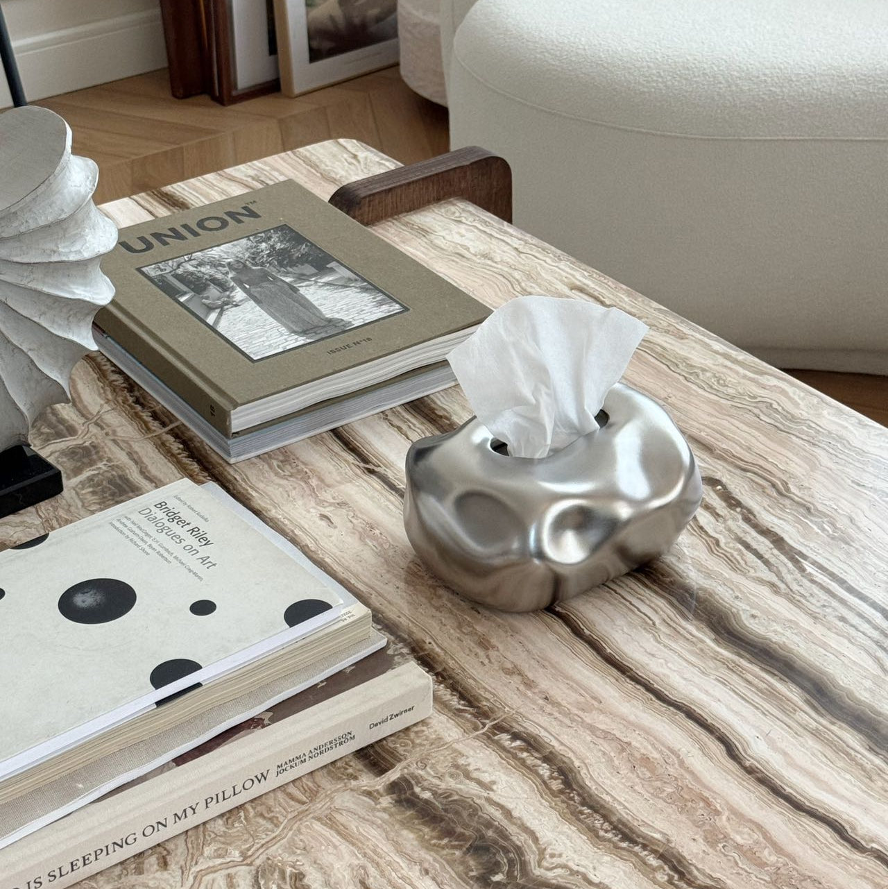 Wolkenvormige Tissuehouder 19,5×15×10 cm Keramiek Sierlijk Wit Design voor Scandinavisch Interieur
