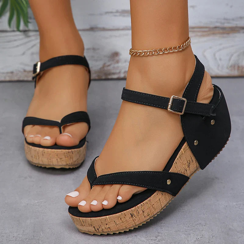 Hoge Platform Sandalen Vintage Stijl