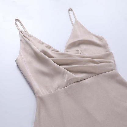 Jurk Maxi Elegance Hoge Split Lange Mouw