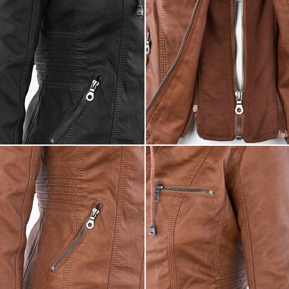 Leren jas met capuchon stijlvol en elegant