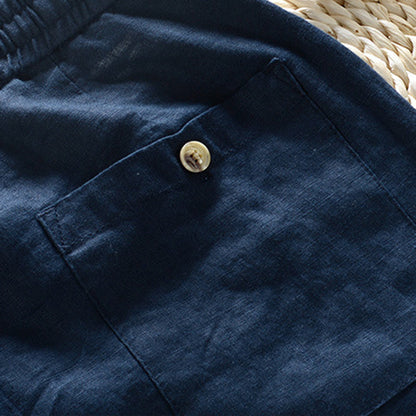 Linnen Broek Heren Zomer Comfortabele Pasvorm