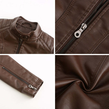 Dames Leren Jas Klassieke Stijl Elegant Design