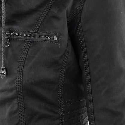 Leren jas met capuchon stijlvol en elegant