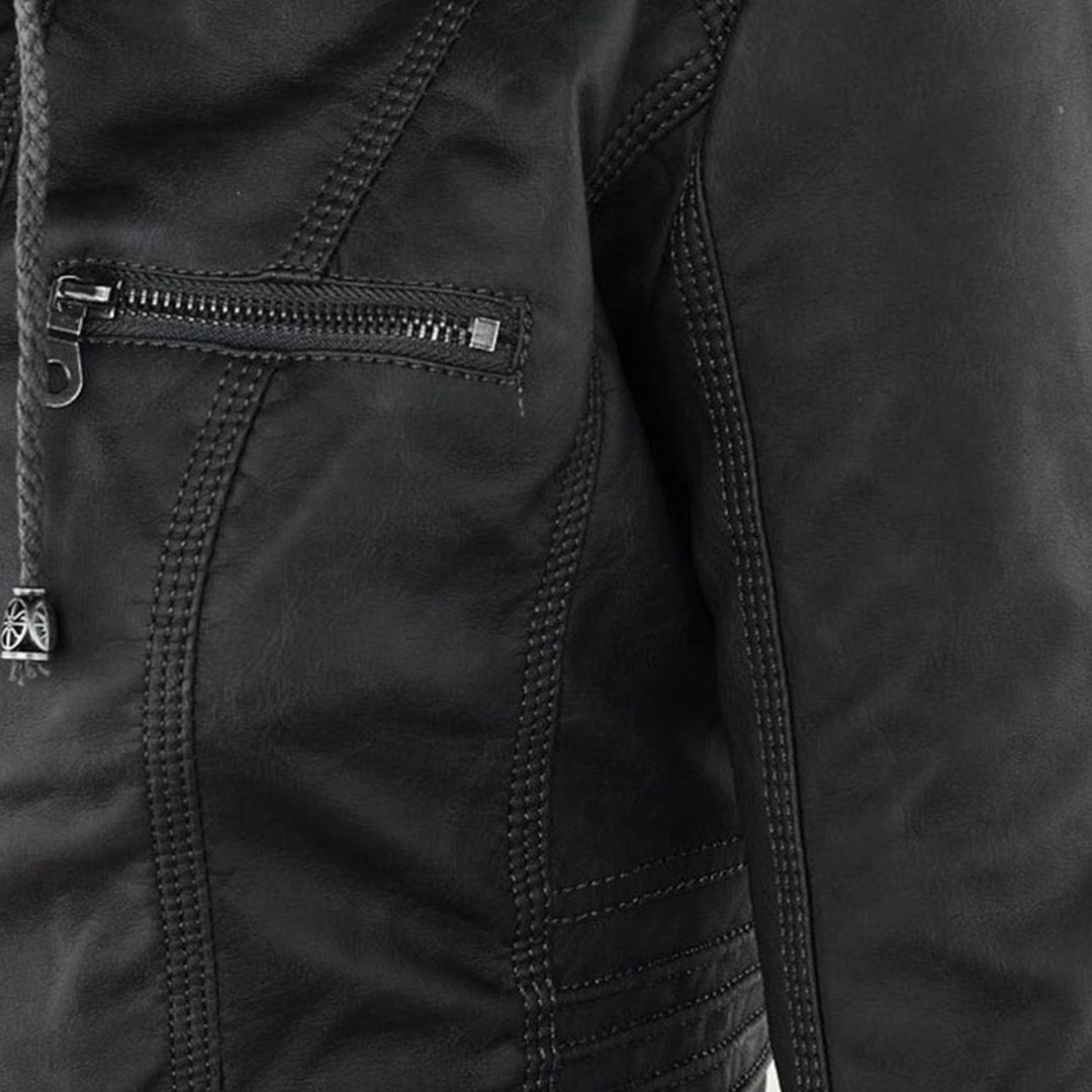 Leren Jacket met Kap voor Dames